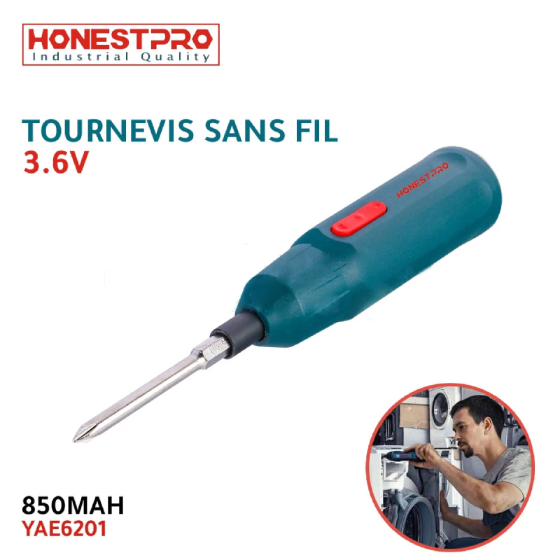 Tournevis Electrique sans fil 3.6V HONESTPRO YAE6201