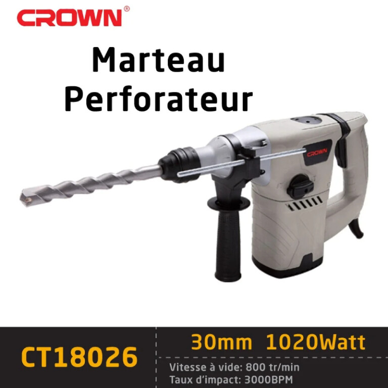 Marteau Perforateur CROWN 30MM 1020W