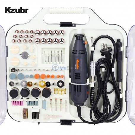 Kit Outil Rotatif Avec Flexible 0.8-3.2mm 135W 163 Pièces KZUBR