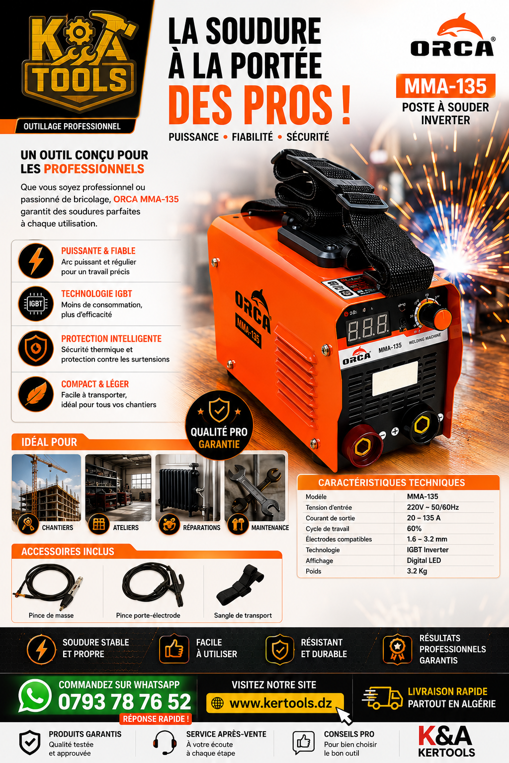 Poste à Souder Inverter MMA-135