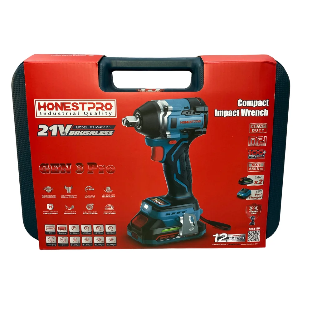 Boulonneuse/visseuse sans fil 21V 550 Nm HONESTPRO