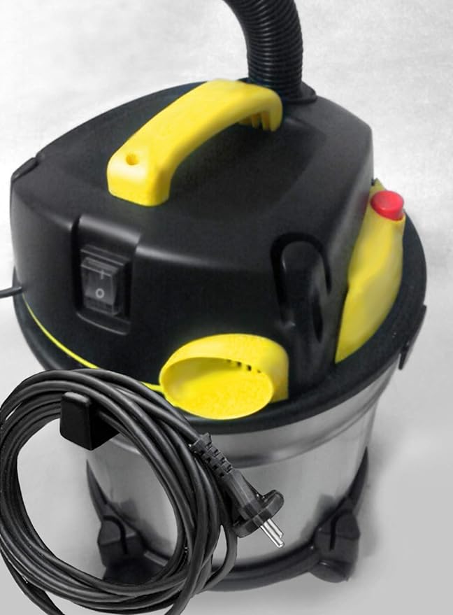 Lavor Aspirateur Eau et Poussière VAC 20 S, Réservoir en Acier 20 litres, 18 kPa, 1200W Max, Filtre en Tissu et Filtre Éponge Compris